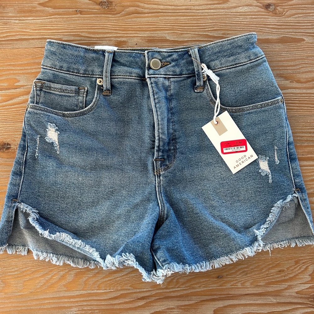 Good American “Good Curve” Jean Shorts